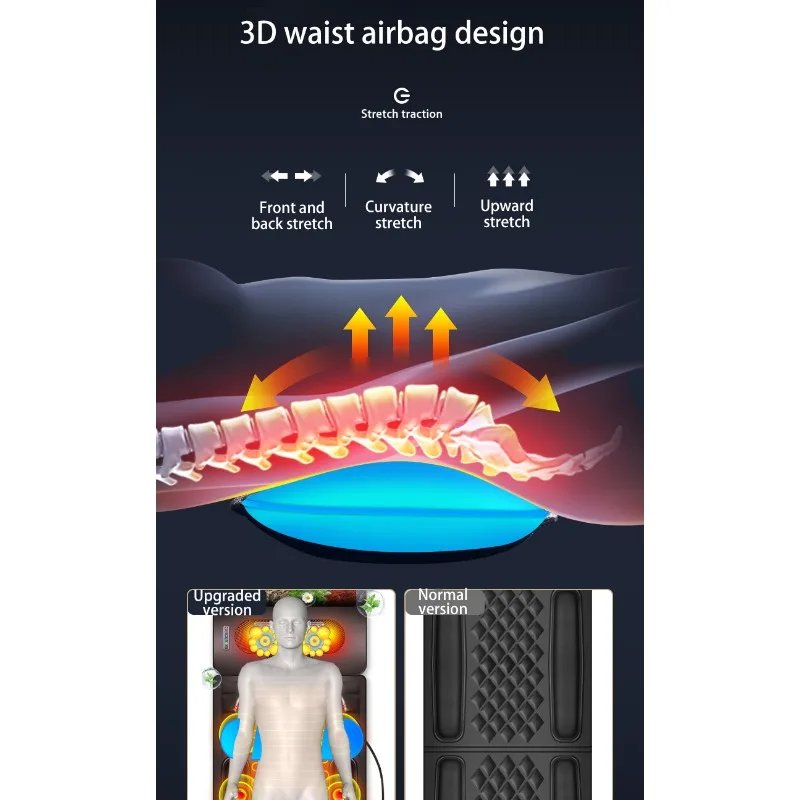 Multifunctional Massage Mattress Full Body Electric Shoulder Neck Waist Back Kneading vibrations Massage Cushion With Heat Multifunctional Massage Mattress Full Body Electric Shoulder Neck Waist Back Kneading vibrations Massage Cushion With Heat