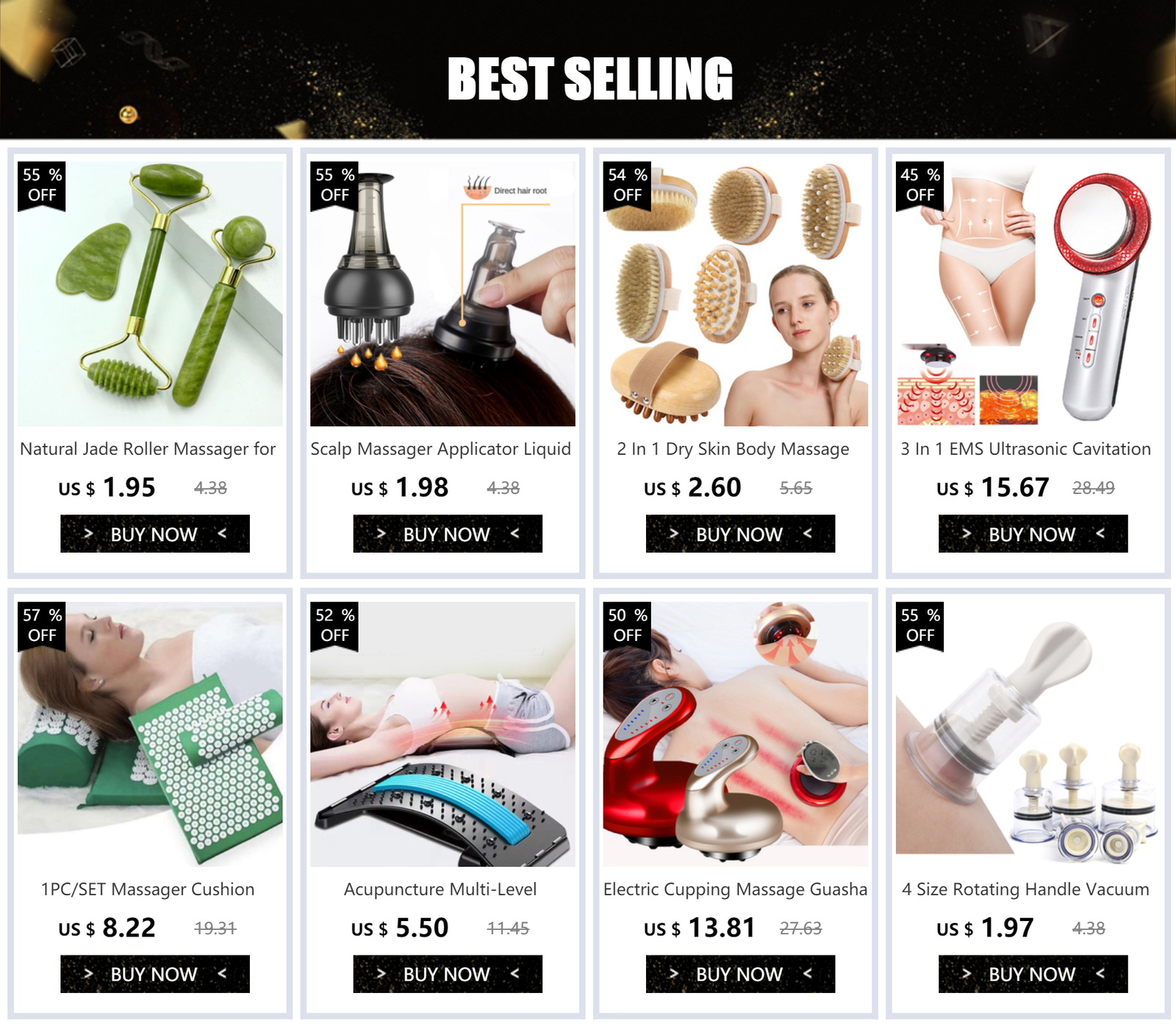 1PC/SET Massager Cushion Acupressure Mat Pillow Relieve Stress Back Pain Massage for Acupuncture Yoga Muscle Relaxation