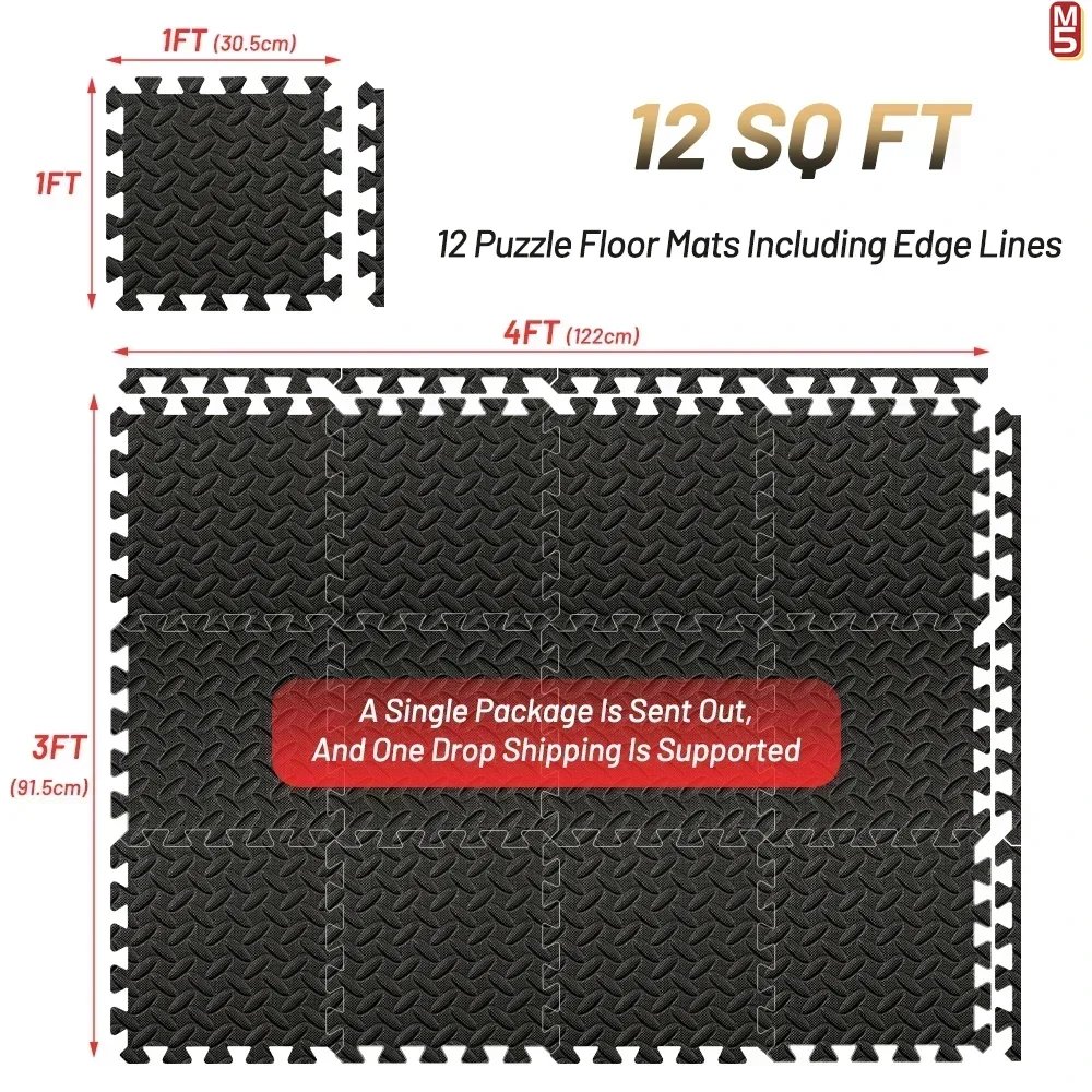 Massage Cushion EVA Foam Puzzle Exercise Mat for Home Gym, Interlocking Gym Floor Mats with Non-Slip Surface Acupressure Mat