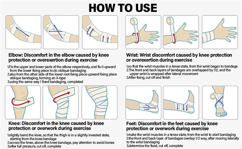 JC 12/24/36/48Pcs Tattoo Grip Bandage Cover Wraps Tapes Nonwoven Waterproof Self Adhesive Finger Protection Tattoo Accessories