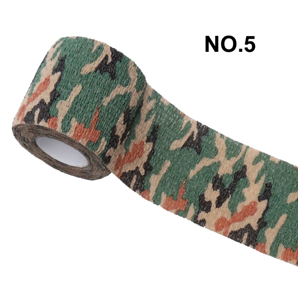 1 Roll Disposable Self-adhesive Flex Elastic Camouflage Bandage Tape For Tattoo Handle Grip Tube Wrap Elbow Stick 5*450