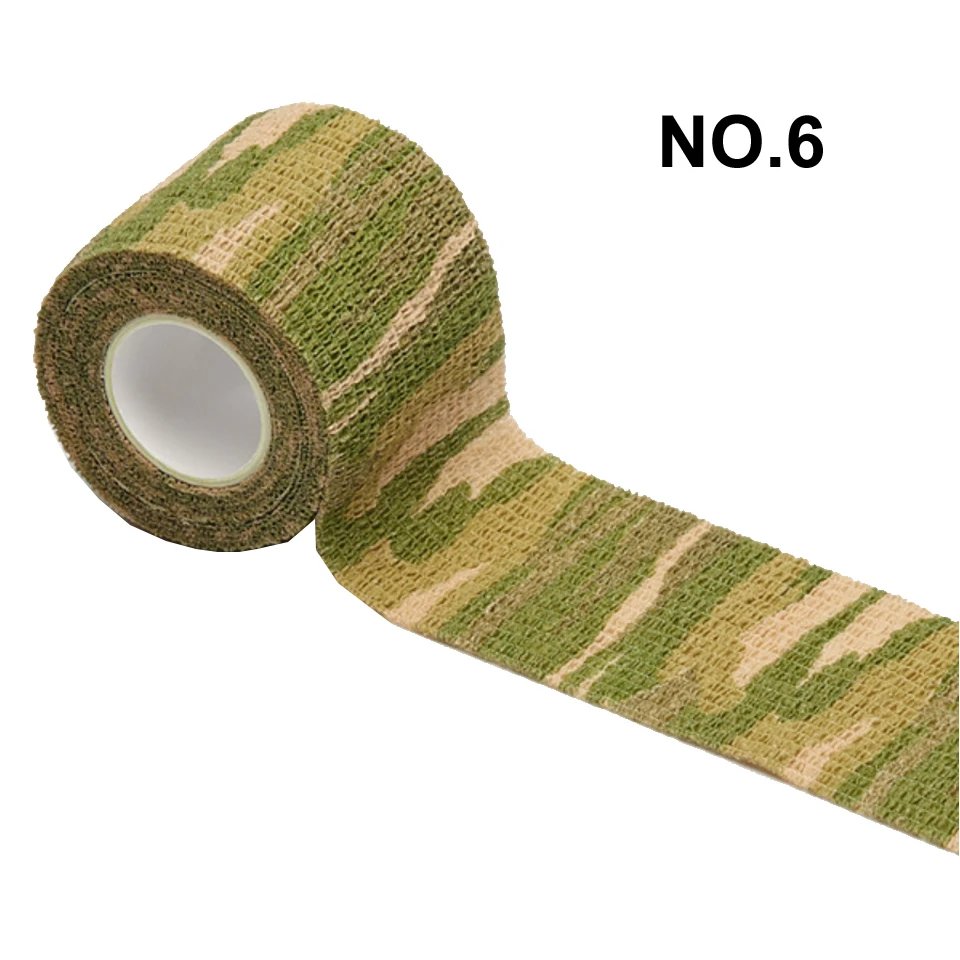 1 Roll Disposable Self-adhesive Flex Elastic Camouflage Bandage Tape For Tattoo Handle Grip Tube Wrap Elbow Stick 5*450