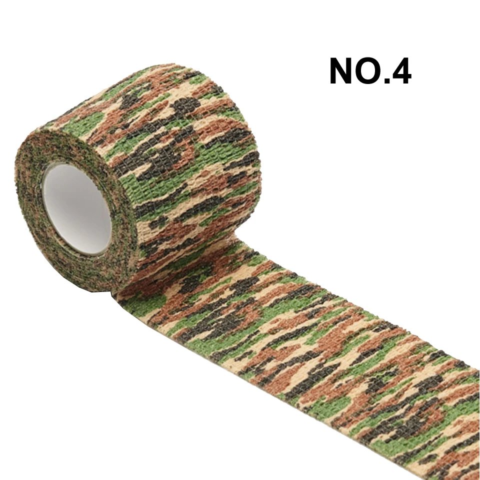 1 Roll Disposable Self-adhesive Flex Elastic Camouflage Bandage Tape For Tattoo Handle Grip Tube Wrap Elbow Stick 5*450