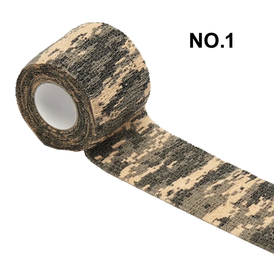 1 Roll Disposable Self-adhesive Flex Elastic Camouflage Bandage Tape For Tattoo Handle Grip Tube Wrap Elbow Stick 5*450