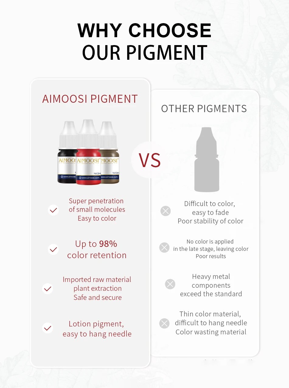 AIMOOSI 3ml Tattoo Microblading Paint Ink Pigment For Semi Permanent Body Eyebrows Eyeliner Lip Tint Makeup Consumables Supplies