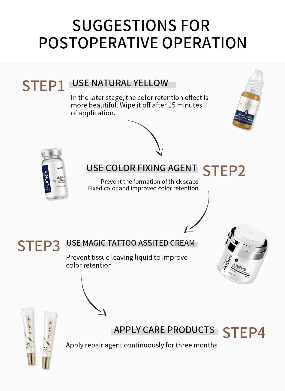 AIMOOSI 3ml Tattoo Microblading Paint Ink Pigment For Semi Permanent Body Eyebrows Eyeliner Lip Tint Makeup Consumables Supplies AIMOOSI 3ml Tattoo Microblading Paint Ink Pigment For Semi Permanent Body Eyebrows Eyeliner Lip Tint Makeup Consumables Supplies