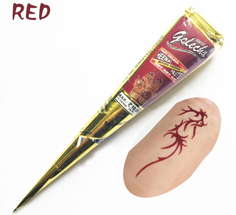 1PC Natural Temporary Flash Tattoo Paste 25g Black Henna Body Paint Arts Disposable Cones Tattoo Cream Indian Wedding