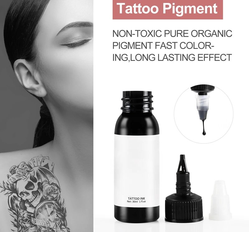 1 Set Hand Poke Pen and Stick Tool Tattoo Needle Holder Tattoo Ink Cup Pigment Glover Grommet Bandage Kit