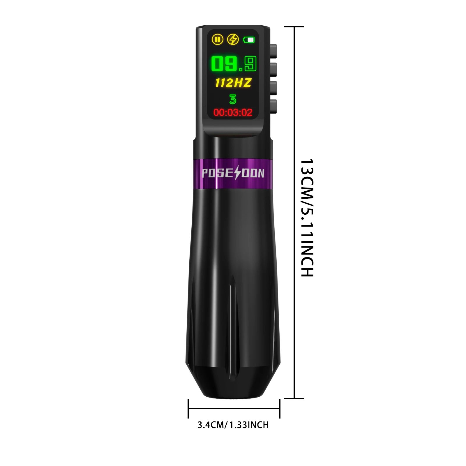 Tattoo Kit POSEIDON Memory Function Tattoo Gun Kit For Permanent Makeup Tattoo Machine Wireless Tattoo Power Supply Tattoo Kit