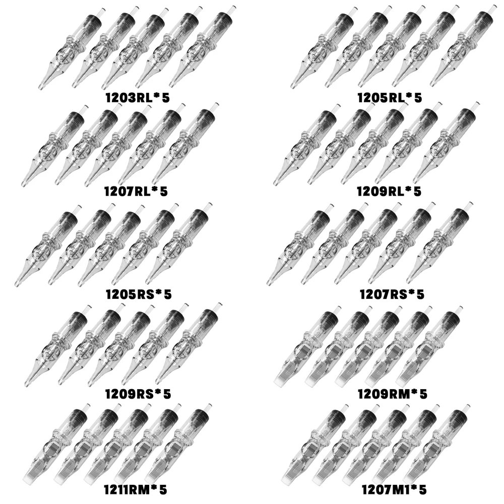 YILONG 20/50pcs Individual Package MIX Tattoo Cartridge Needle RM RL Series For Tattoo Machine Pen Needle Accessories YILONG 20/50pcs Individual Package MIX Tattoo Cartridge Needle RM RL Series For Tattoo Machine Pen Needle Accessories