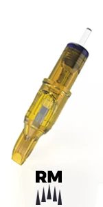 10pcs Yellow Dragonfly Tattoo Cartridge Needle 1 3 5 7 9 11 13 14 15 RL RM RS M1 For Tattoo Machine Pen Needle Accessories