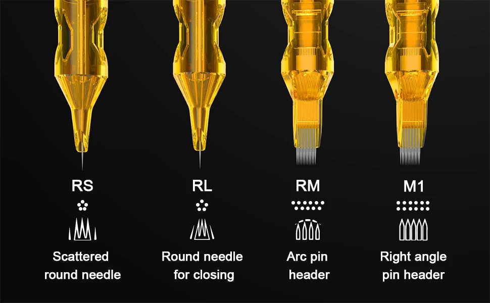 YILONG Disposable Disinfect Tattoo Cartridge Mix Round Liner Shader Curved Magnum Tattoo Needle 1rl 3rl 5rl 7rl 9rl 7rm 9rm 13rm