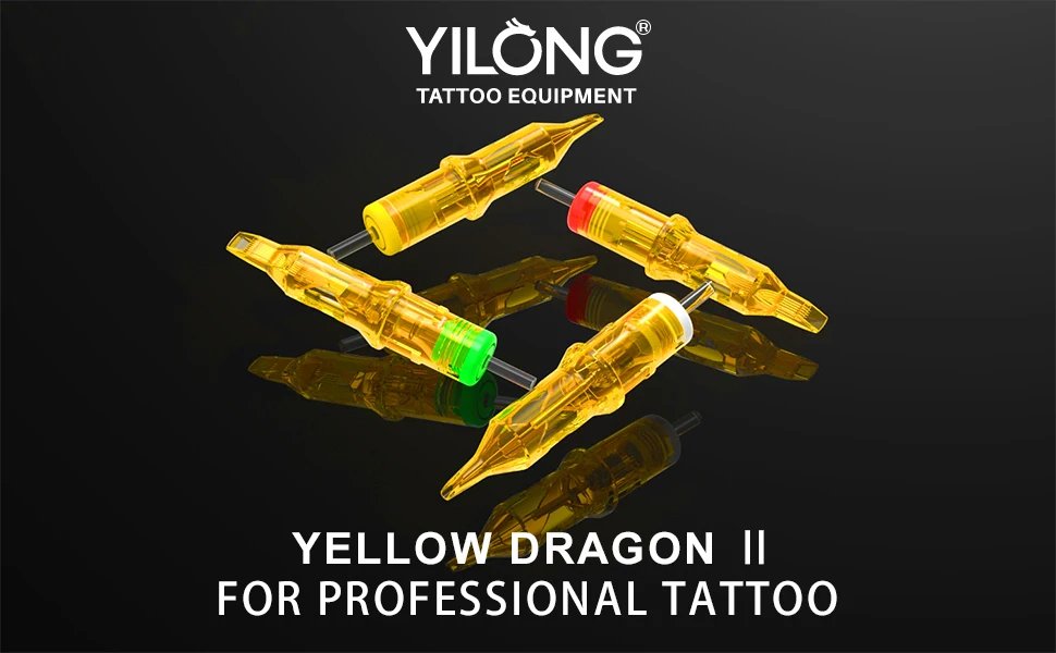 YILONG Disposable Disinfect Tattoo Cartridge Mix Round Liner Shader Curved Magnum Tattoo Needle 1rl 3rl 5rl 7rl 9rl 7rm 9rm 13rm
