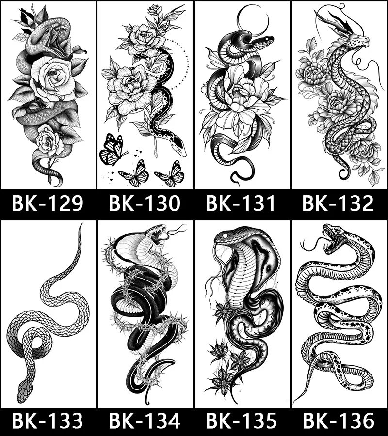 Butterfly Fake Tattoo for Woman Black Flower Tattoo Sketch Tattoo Sticker  Rose Blossom Tattoo Temporary Waterproof