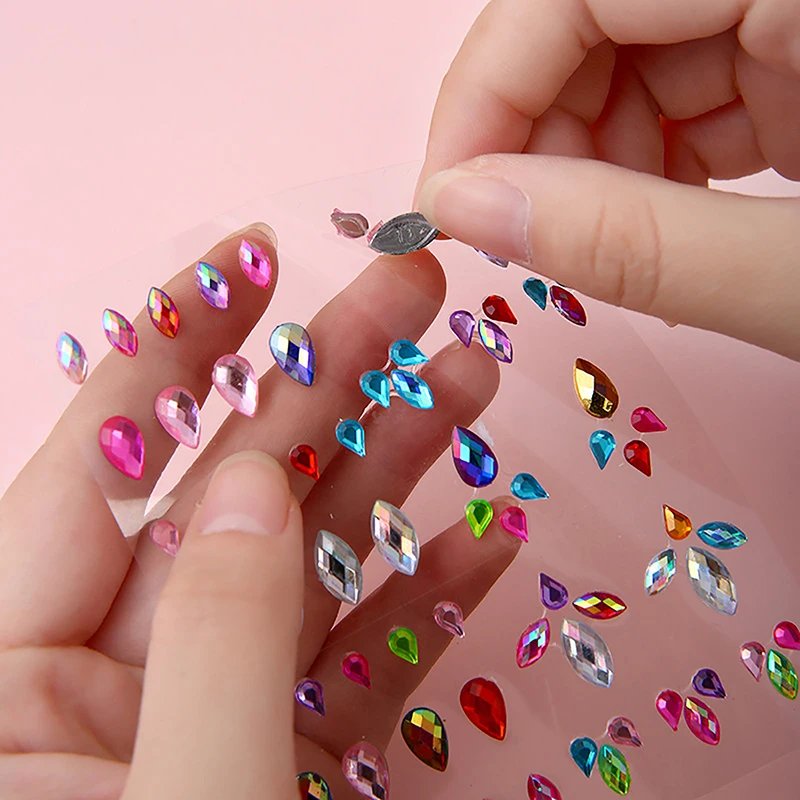 Makeup Diamond Eyes Face Festival DIY Body Crystal Gems Tattoo Adhesive Rhinestone Nail Art Decoration Acrylic Eyeshadow Sticker