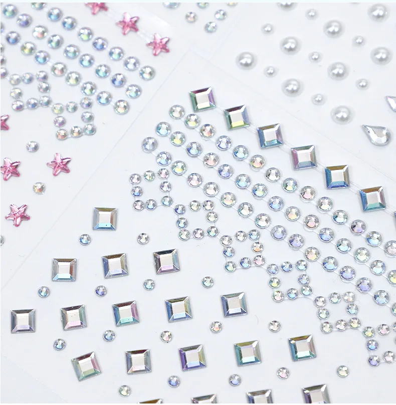Karsyngirl 1 Sheet Eye Body Face Gems Jewels Rhinestone Stickers Self Adhesive Crystal Rainbow Makeup Diamonds Face Stick Gems Karsyngirl 1 Sheet Eye Body Face Gems Jewels Rhinestone Stickers Self Adhesive Crystal Rainbow Makeup Diamonds Face Stick Gems