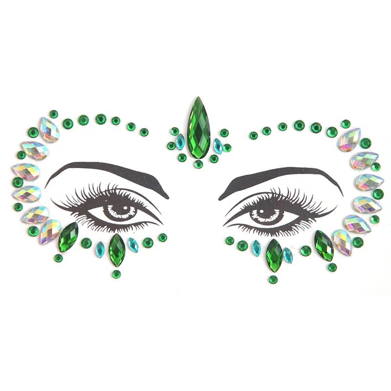 Colorful Makeup Festival Jewels Nail Gems Diamonds Adhesive Glitters for the Rhinestone Face Temporary Tattoos Body Stickers