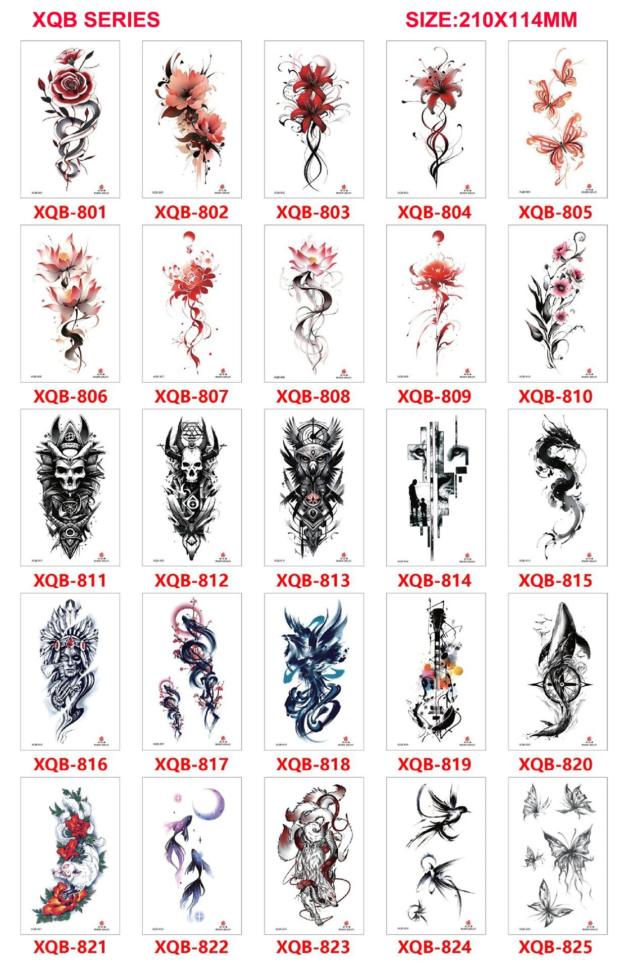 Tiger King Flower Fake Women Tattoo Waterproof Temporary Sticker Flash Animal Fox Wolf Clock Arm Art Beauty Totem Sexy Paint