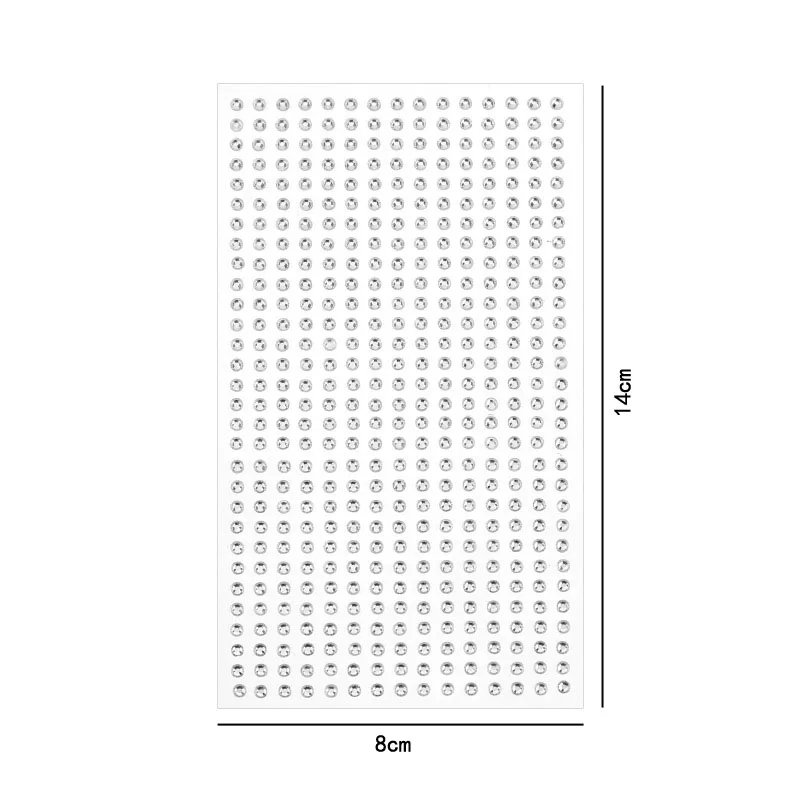 Mix 2mm/3/mm4mm Hair Pearls Stick on Self Adhesive Pearls Stickers Face Pearls Stickers for Hair Face Makeup Nail DIY Crafts