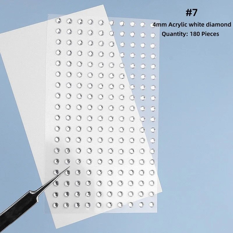 Mix 2mm/3/mm4mm Hair Pearls Stick on Self Adhesive Pearls Stickers Face Pearls Stickers for Hair Face Makeup Nail DIY Crafts