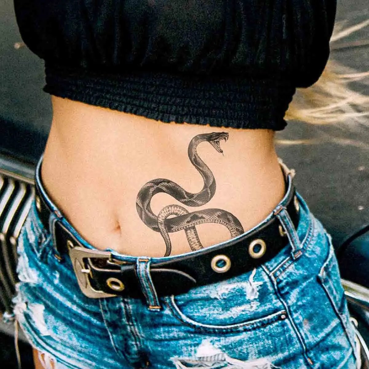 fake tattoo sticker snake sexy animal arm sleeve temporary tattoos waterproof body art for men women tattoo water transfer sheet