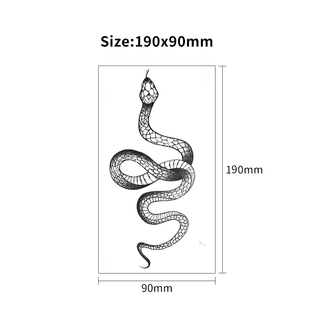 fake tattoo sticker snake sexy animal arm sleeve temporary tattoos waterproof body art for men women tattoo water transfer sheet