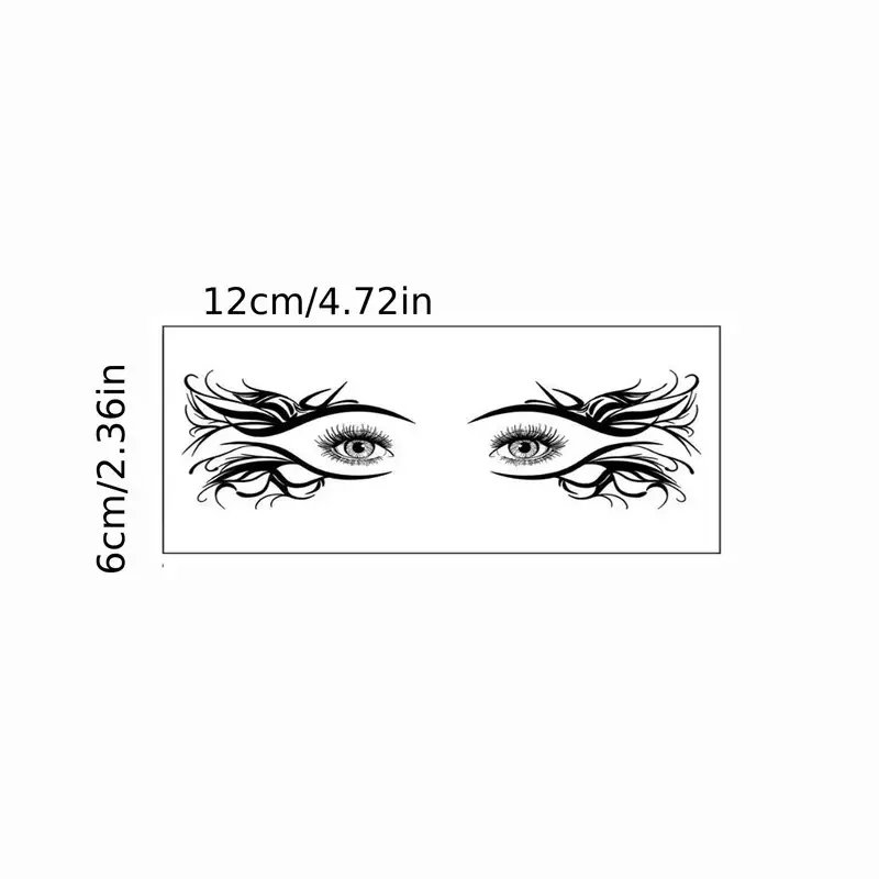 10 Halloween Removable Temporary Eye Tattoo Stickers,Can Be Used Realistic Tattoos,Waterproof and Sweatproof,Halloween Makeup