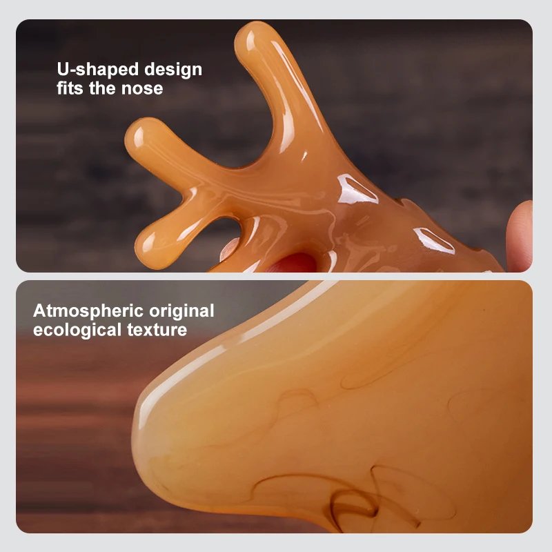 Skin Scraping Resin Guasha Massage Board Face Eye SPA Massager Plate ​For Neck Back Body Legs Hands Promote Blood Circulation