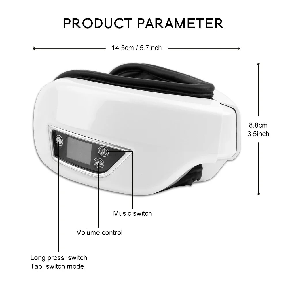 Eye Massager 6D Smart Airbag Vibration Bluetooth Eye Care Instrument Hot Compress Bluetooth Eye Massage Glasses Fatigue Pouch Eye Massager 6D Smart Airbag Vibration Bluetooth Eye Care Instrument Hot Compress Bluetooth Eye Massage Glasses Fatigue Pouch