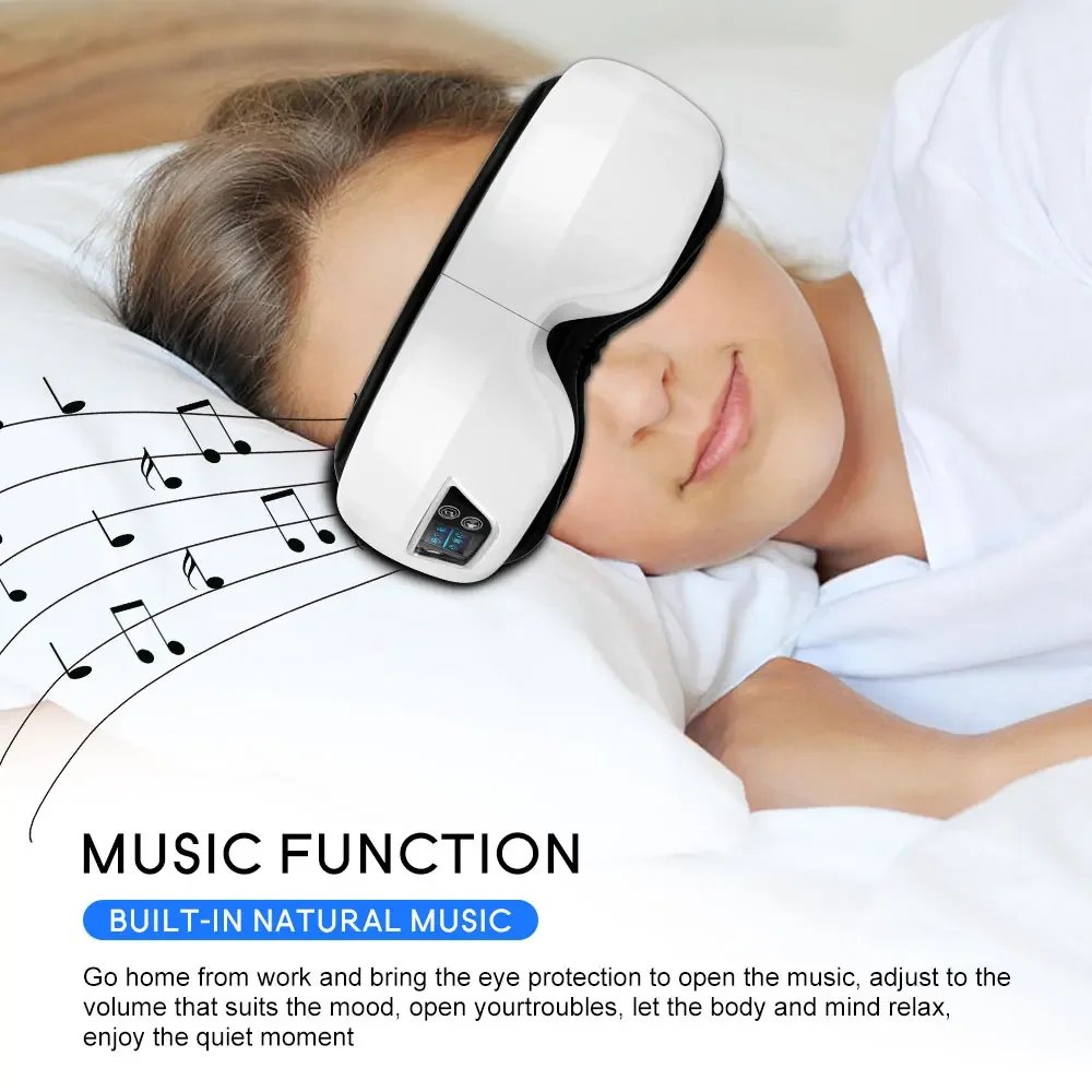 Eye Massager 6D Smart Airbag Vibration Bluetooth Eye Care Instrument Hot Compress Bluetooth Eye Massage Glasses Fatigue Pouch Eye Massager 6D Smart Airbag Vibration Bluetooth Eye Care Instrument Hot Compress Bluetooth Eye Massage Glasses Fatigue Pouch