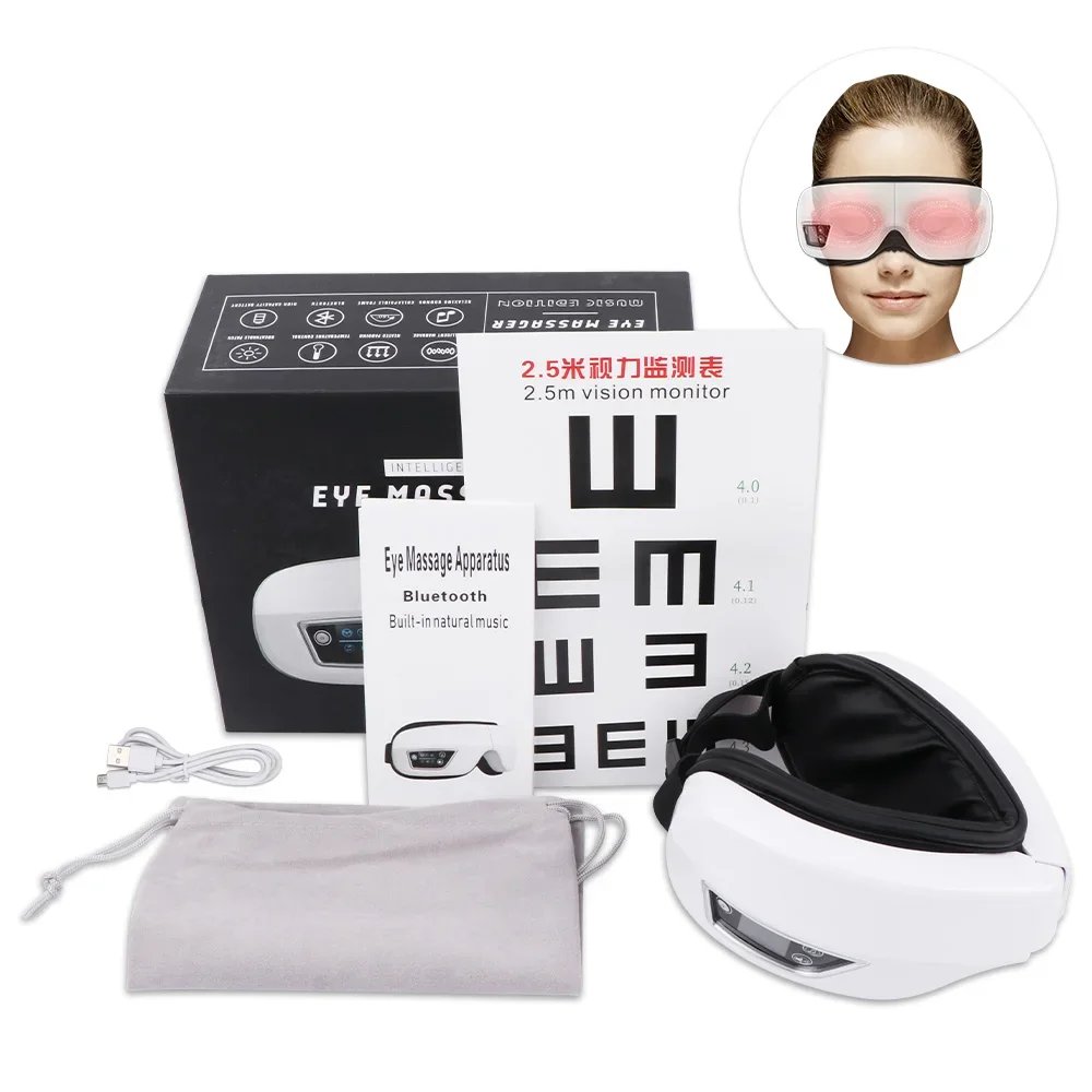 Eye Massager 6D Smart Airbag Vibration Bluetooth Eye Care Instrument Hot Compress Bluetooth Eye Massage Glasses Fatigue Pouch Eye Massager 6D Smart Airbag Vibration Bluetooth Eye Care Instrument Hot Compress Bluetooth Eye Massage Glasses Fatigue Pouch