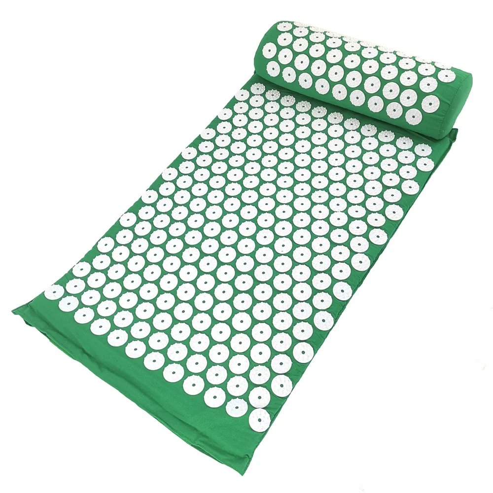 Massager Cushion Massage Yoga Mat Acupressure Relieve Pain Stress Back Body Pain Spike Mat Acupuncture Mat and Pillow Set