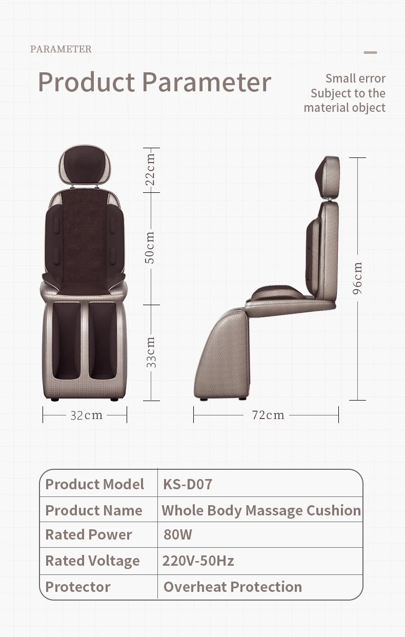 Upgrade Electric Full Body Massage Chair Neck Back Waist Leg Infrared Heating Vibration Kneading Shiatsu Cushion Seat Relaxation