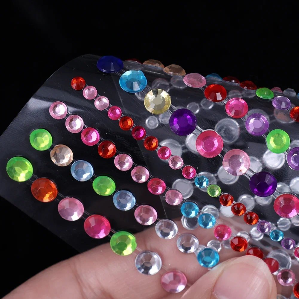 Love Diamond Stickers on The Face Rhinestone Makeup Bright Face Art Sticker Children's Temporary Tattoo Rhinestone Makeup Tools