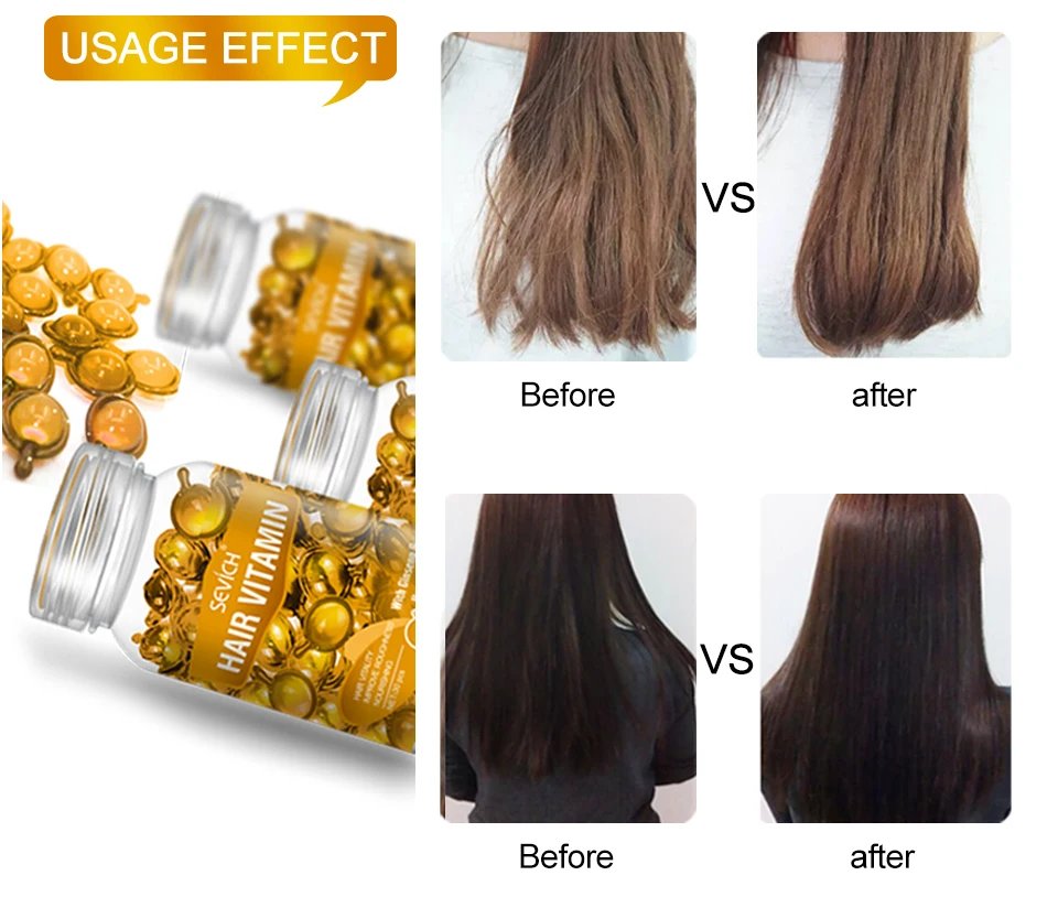 Sevich Mix Hair Vitamin Capsule Hair Treatment Oil Repair Damaged Smooth Hair Care Serum Nourishing Keratin Complex Oil