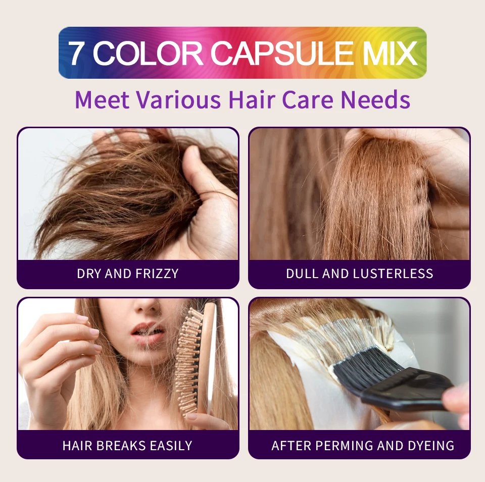 Sevich Mix Hair Vitamin Capsule Hair Treatment Oil Repair Damaged Smooth Hair Care Serum Nourishing Keratin Complex Oil