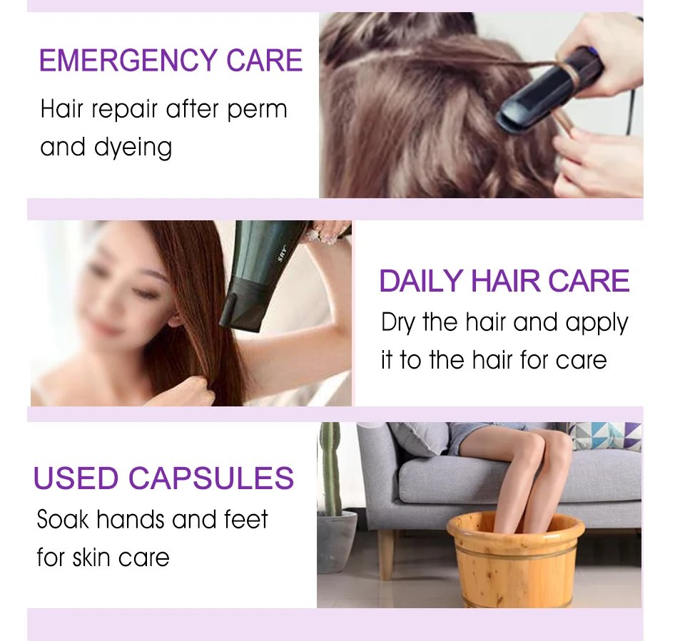 Sevich Mix Hair Vitamin Capsule Hair Treatment Oil Repair Damaged Smooth Hair Care Serum Nourishing Keratin Complex Oil