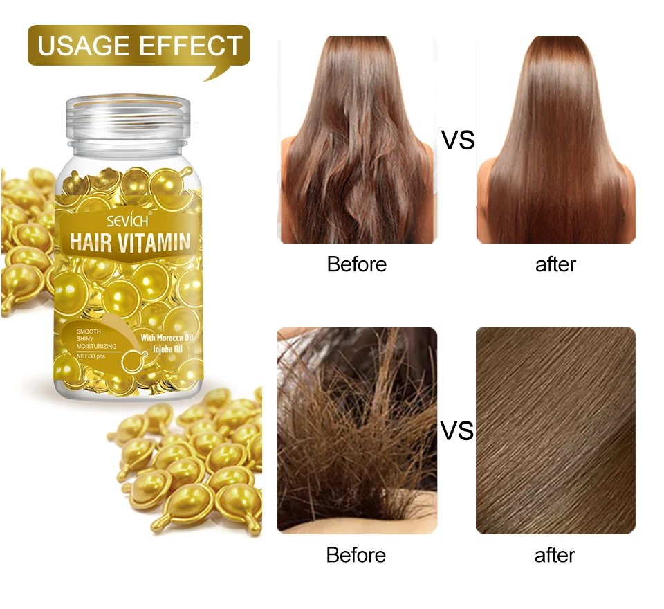 Sevich Mix Hair Vitamin Capsule Hair Treatment Oil Repair Damaged Smooth Hair Care Serum Nourishing Keratin Complex Oil