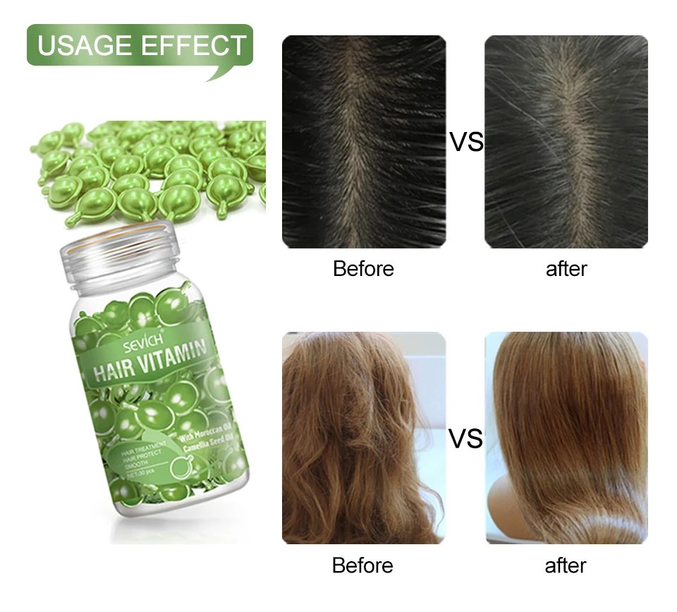 Sevich Mix Hair Vitamin Capsule Hair Treatment Oil Repair Damaged Smooth Hair Care Serum Nourishing Keratin Complex Oil