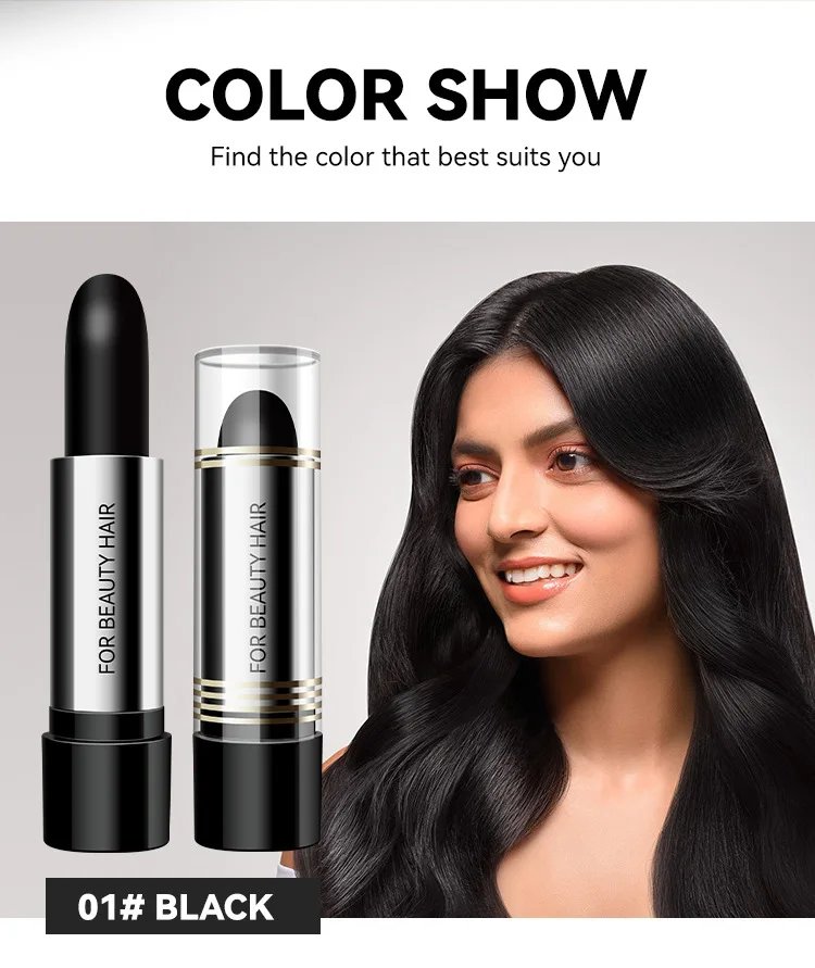 Black Brown Hair Dye Pen One-time Temporary Hair Dyeing Stick Cover Grey White Hair Fill in Hairs Coloring Styling Makeup Tools