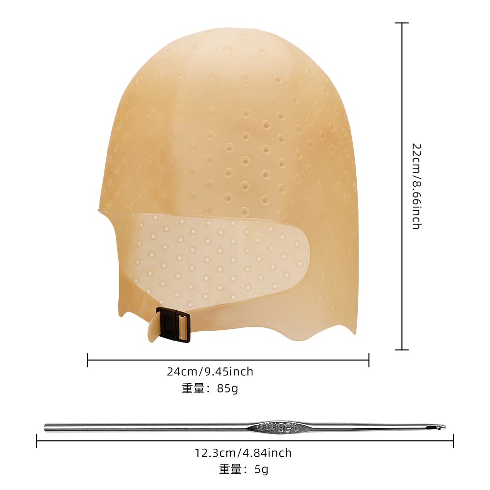 Silicone Hair Coloring Cap Hook Needle Set Professional Color Dye Highlighting Reusable Tools Frosting Dyeing Salon Beauty