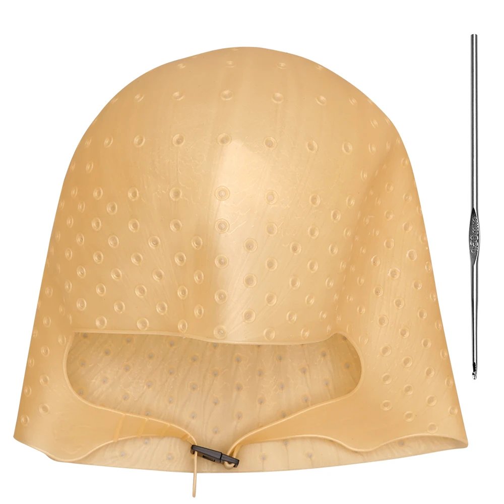 Silicone Hair Coloring Cap Hook Needle Set Professional Color Dye Highlighting Reusable Tools Frosting Dyeing Salon Beauty