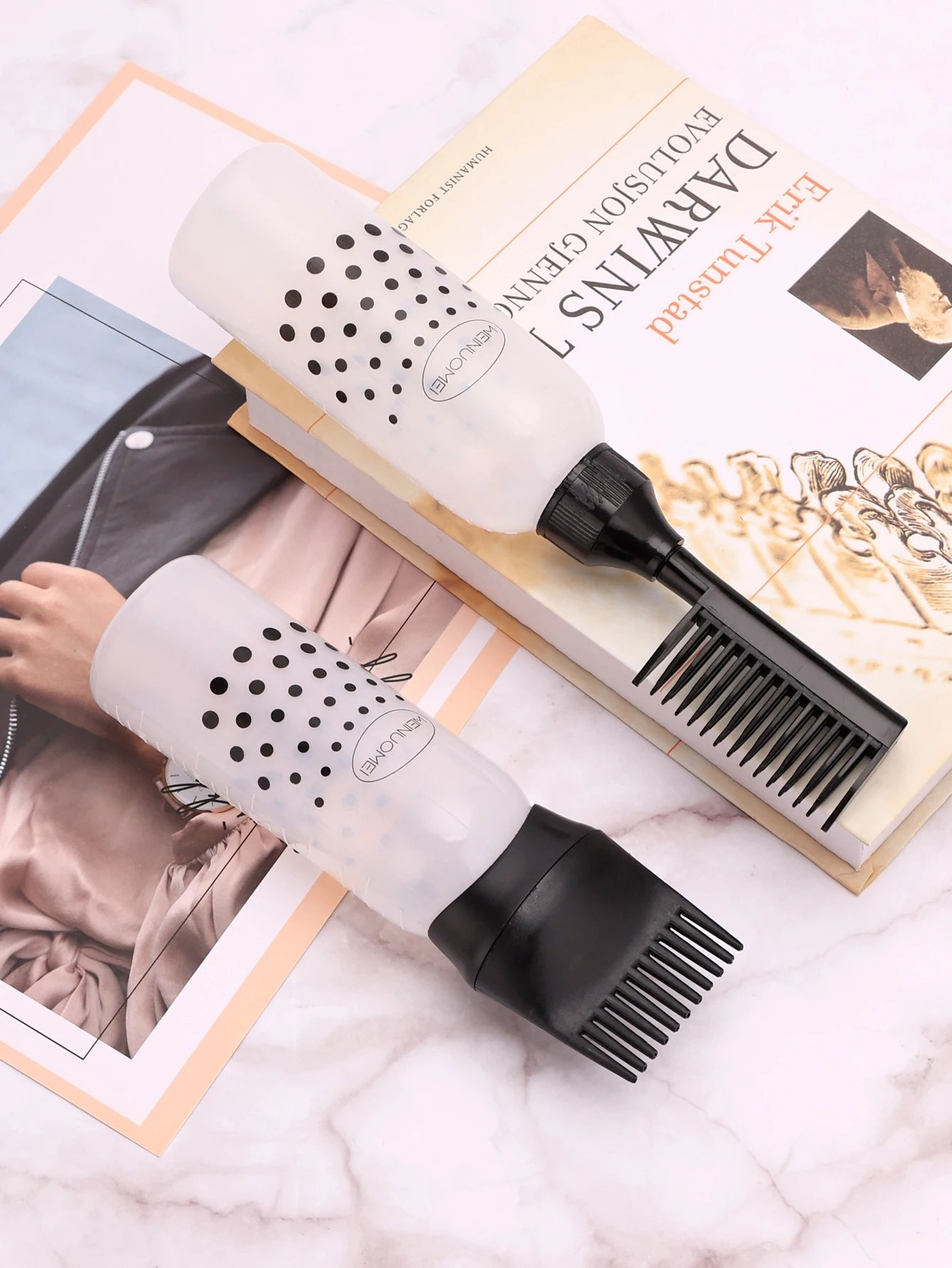 Professional Hairdressing Hair Coloring Set Salon Dyeing Comb Bottle Empty Applicator Bottles Barbershop Styling Dye Supplies