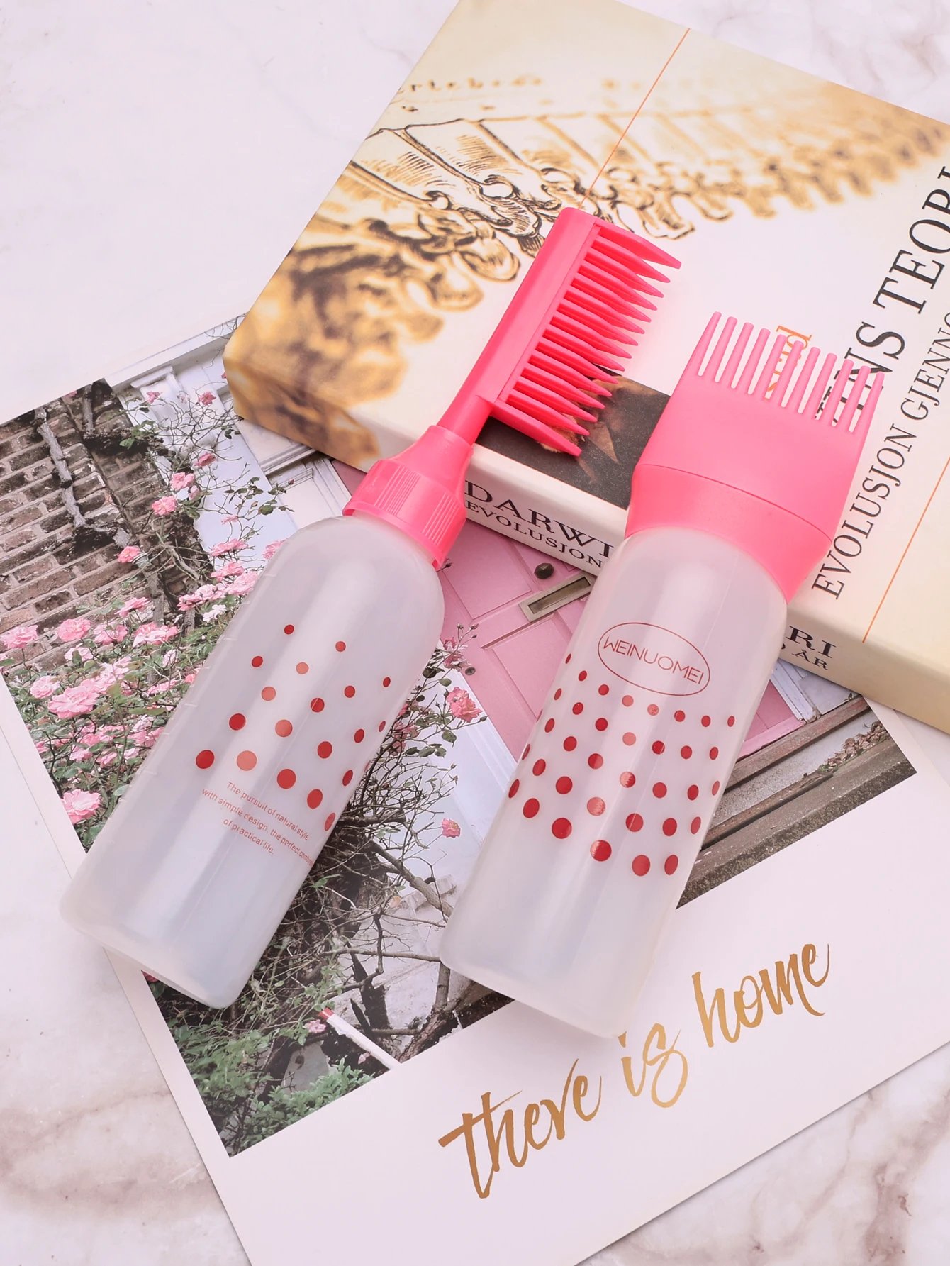 Professional Hairdressing Hair Coloring Set Salon Dyeing Comb Bottle Empty Applicator Bottles Barbershop Styling Dye Supplies