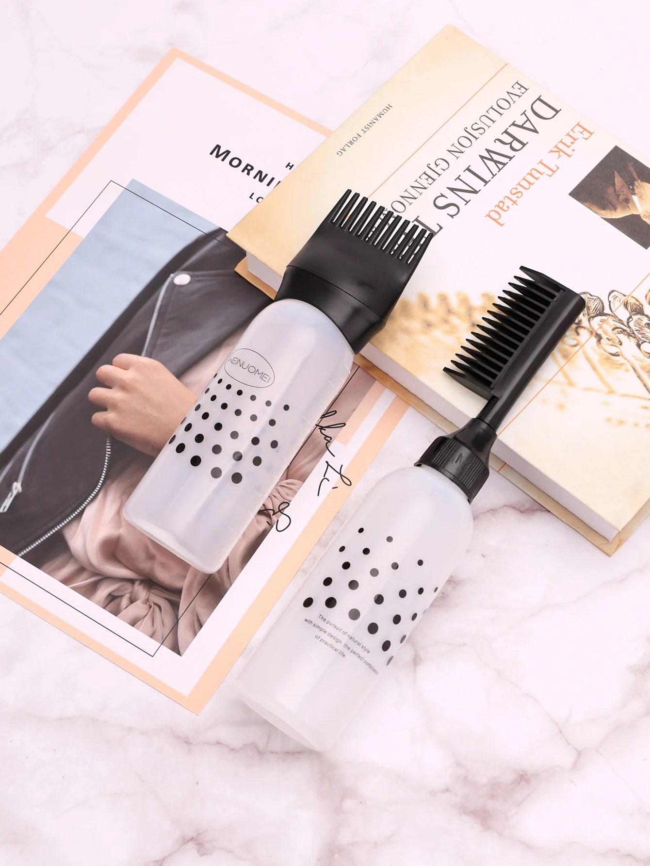 Professional Hairdressing Hair Coloring Set Salon Dyeing Comb Bottle Empty Applicator Bottles Barbershop Styling Dye Supplies