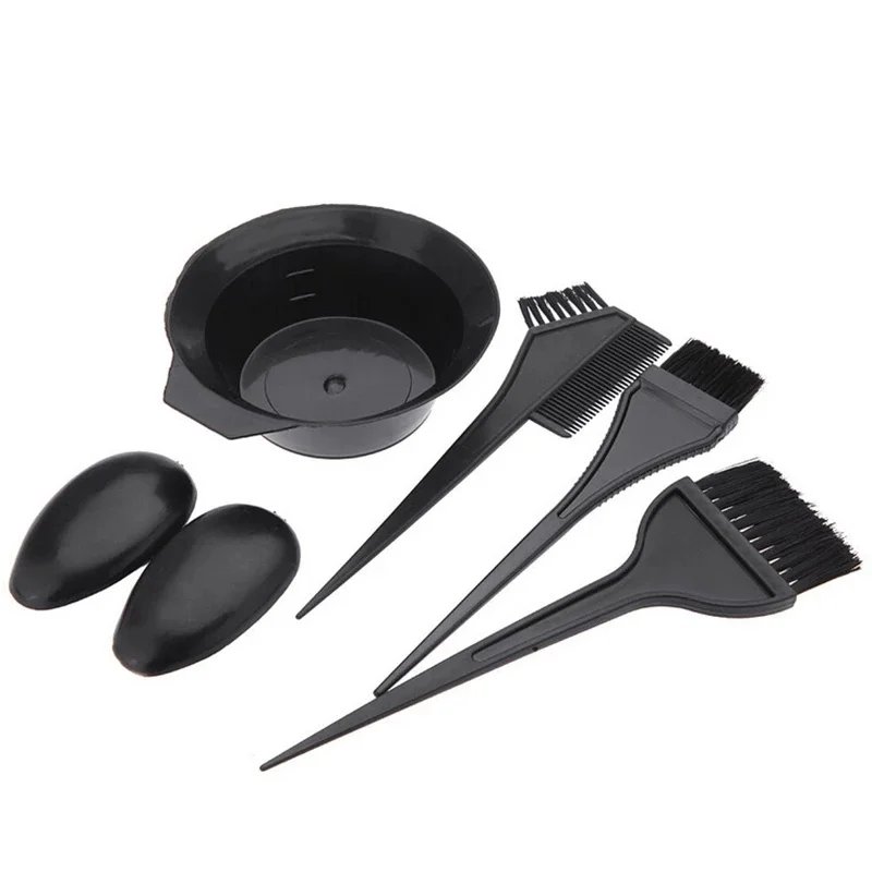 Hair Dyeing Tools Set Home Salon Hair Dyeing Brush Hair Dyeing Cream Bowl Coloring Brush Comb Earcap Clips Dyeing Cape Kits
