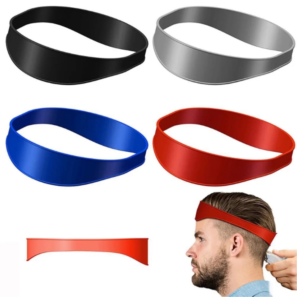 DIY Home Hair Trimming Haircuts Curved Headband Silicone Neckline Shaving Template Hair Cutting Guide Barber Hair Styling Tools