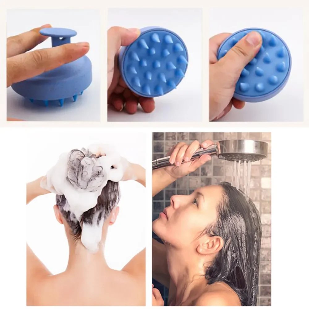 Silicone Shampoo Brush Head Scalp Massage Comb Clean The Scalp Thoroughly Body Massage Brush Bath Brush Salon Hairdressing Tool Silicone Shampoo Brush Head Scalp Massage Comb Clean The Scalp Thoroughly Body Massage Brush Bath Brush Salon Hairdressing Tool