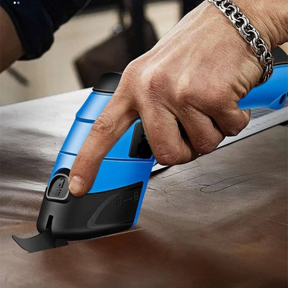 JANGKLIFE DIY Electric Scissors Cloth Cutting Leather Tailor Tungsten Carbide Blades Portable Hand Tools Lithium batteries