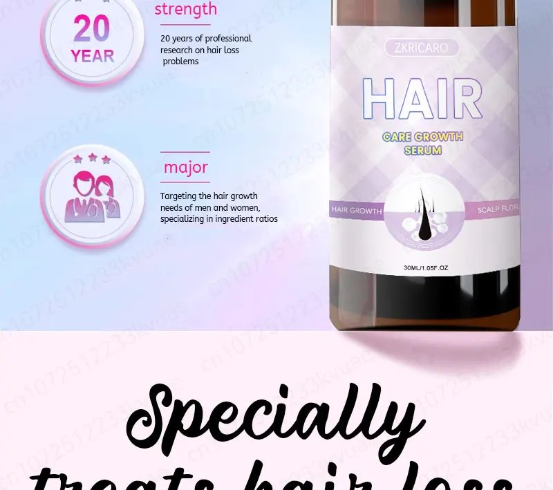 Hair growth essential oil. Effectively repairs baldness and hair loss symptoms, suitable for both men and women Hair growth essential oil. Effectively repairs baldness and hair loss symptoms, suitable for both men and women